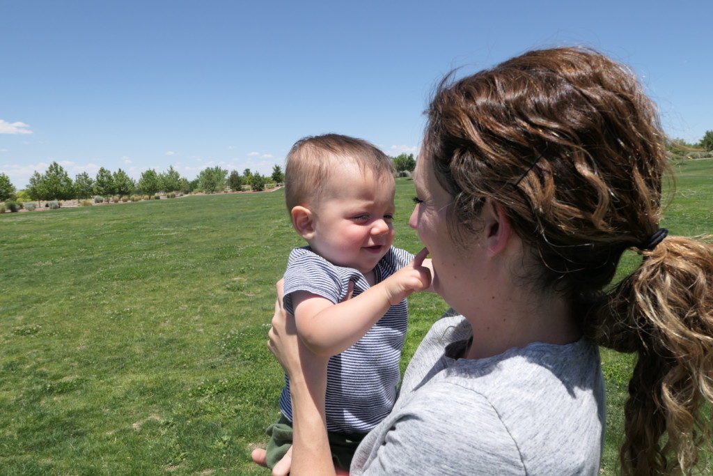 baby at park. Albuquerque Moms Blog.