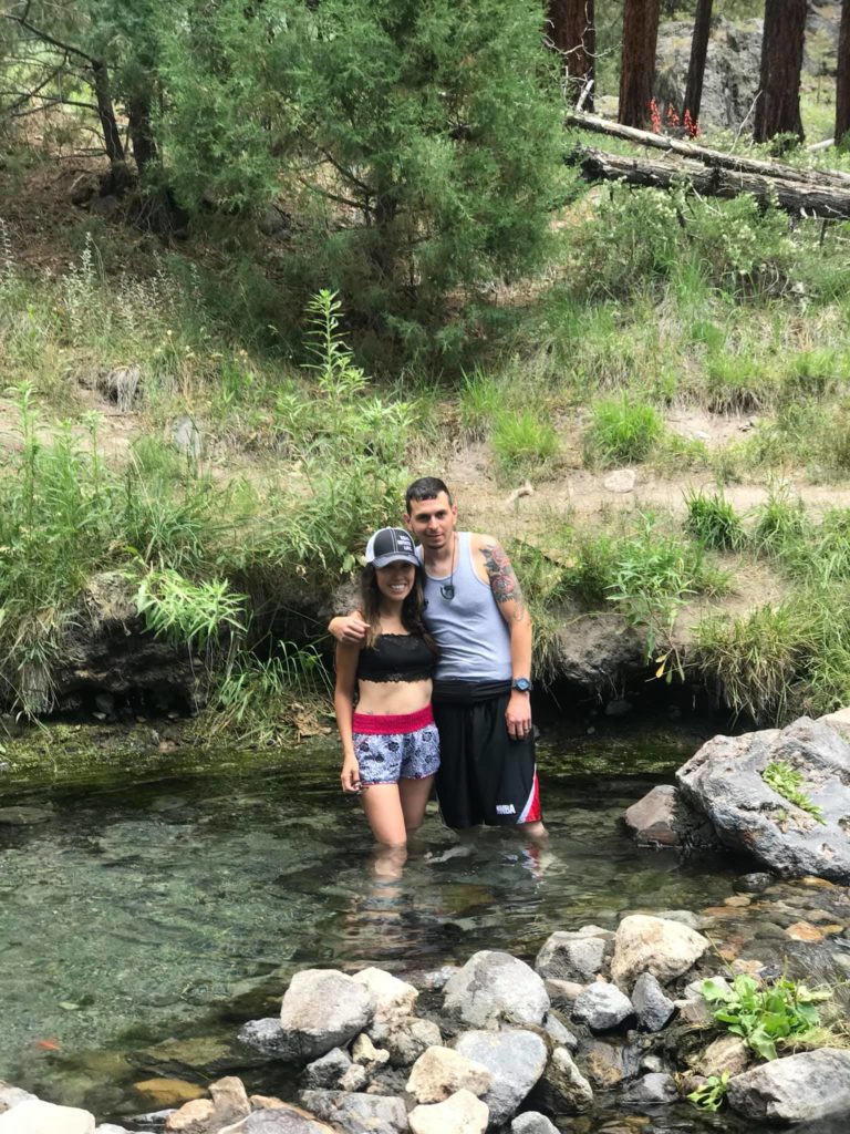 Wnjoying a Kid-Free Hike to McCauley Hot Springs