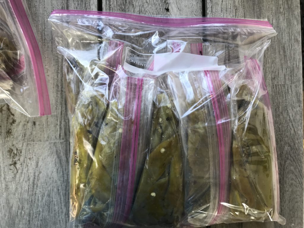 bagged green chile